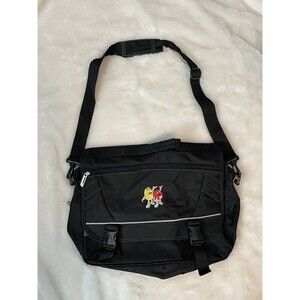 Leeds Tote M&M CANDY Shoulder Strap 2-Handle Nylon Black Messenger Bag Y2K